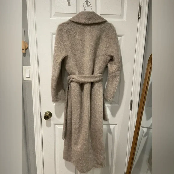 Maxmara Intrend mohair/alpaca long coat with belt - Picture 3 of 5